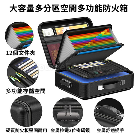 Customization Lockable Fireproof & Waterproof Document Box Promotional Products