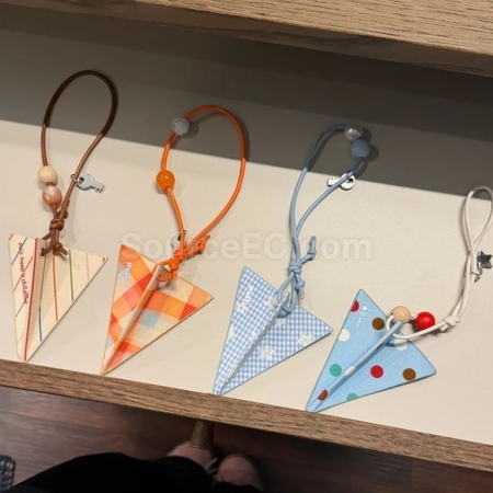 Customization Fabric Paper Plane Pendant Keychain Promotional Products