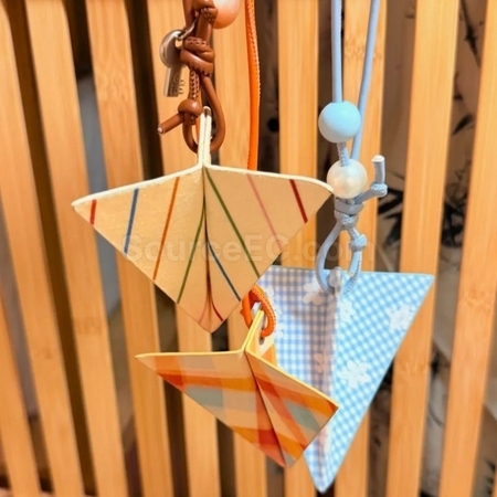 Customization Fabric Paper Plane Pendant Keychain Promotional Products