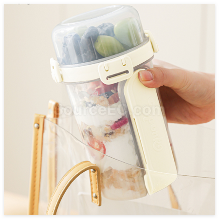 Customization Portable Double-Layer Salad Cup Promotional Products