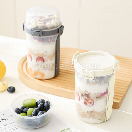Customization Portable Double-Layer Salad Cup Promotional Products