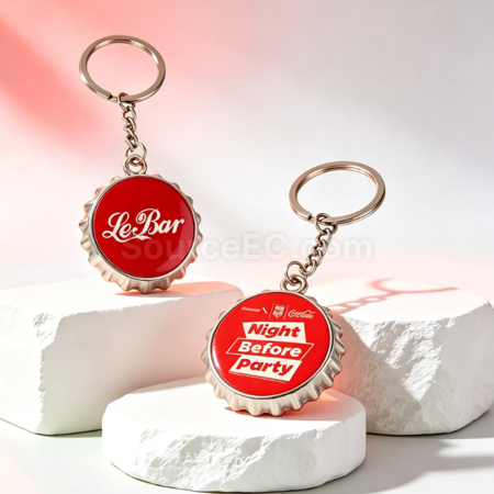 Customization Metal Beer Cap Bottle Opener Key Ring Promotional Products