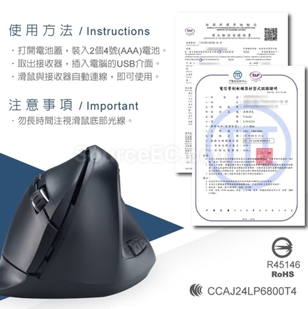 Customization Vertical Mouse（BSMI）& Mouse pad Promotional Products