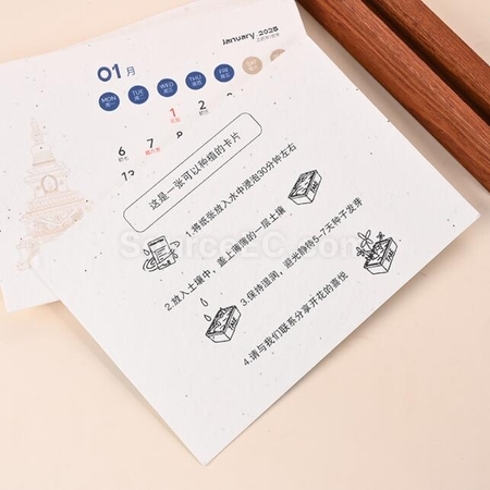 Customization Seed Paper Calendar Desk Calendar Promotional Products