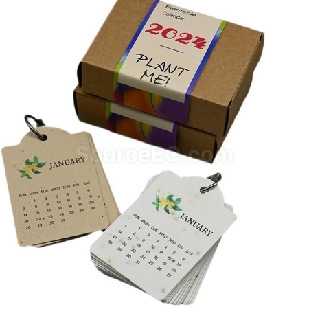 Customization Seed Paper Calendar Desk Calendar Promotional Products