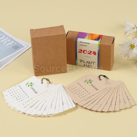 Customization Seed Paper Calendar Desk Calendar Promotional Products