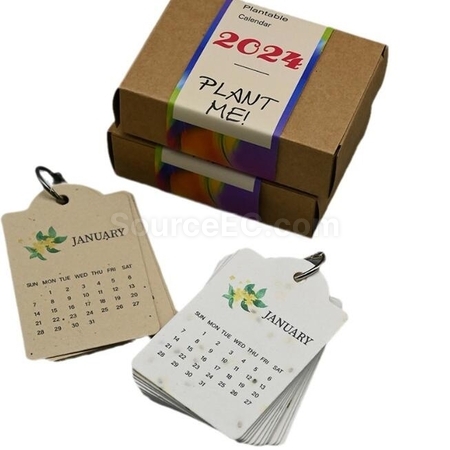 Customization Seed Paper Calendar Desk Calendar Promotional Products