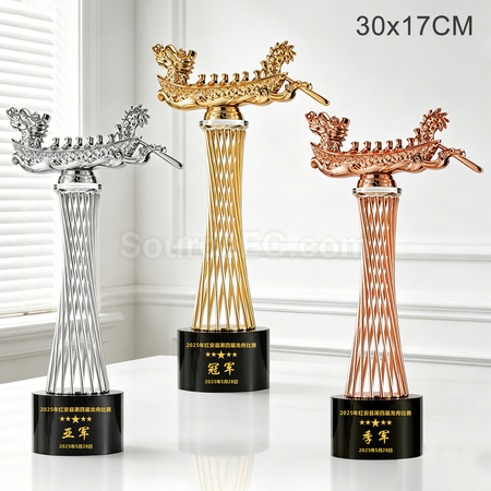 Customization Dragon Boat Crystal Trophy Promotional Products