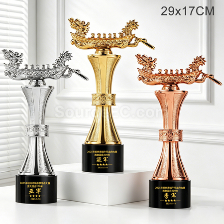 Customization Dragon Boat Crystal Trophy Promotional Products