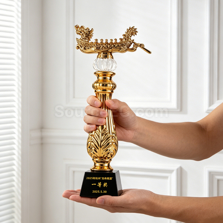 Customization Dragon Boat Crystal Trophy Promotional Products