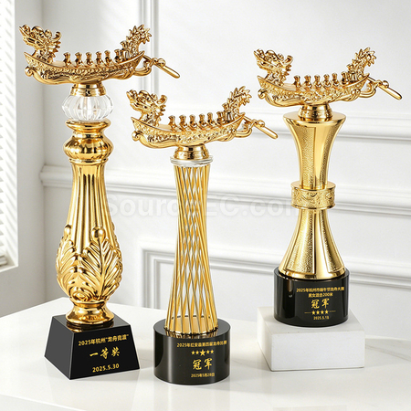 Customization Dragon Boat Crystal Trophy Promotional Products