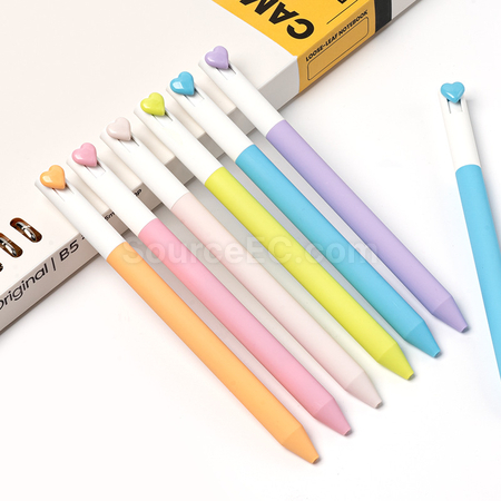 Customization Low-center-of-gravity heart-themed neutral pen Promotional Products