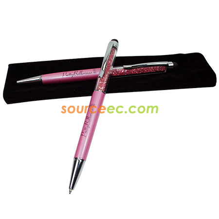 Crystal Pen With Stylus, Metal Pens, pen orders, ballpoint pens, laser engraving pens, Crystal Pen, Stylus Pen
