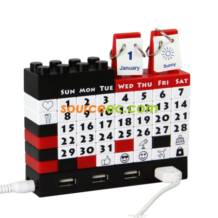 Customization Gattola Perpetual Calendar Usb Hub Promotional Products