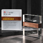 Creative Square Marble Solid Wood Crystal Trophy