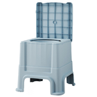 Movable toilet seat stool beside the bed