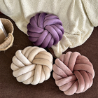 Rope Coiled Flower Circular Throw Pillow